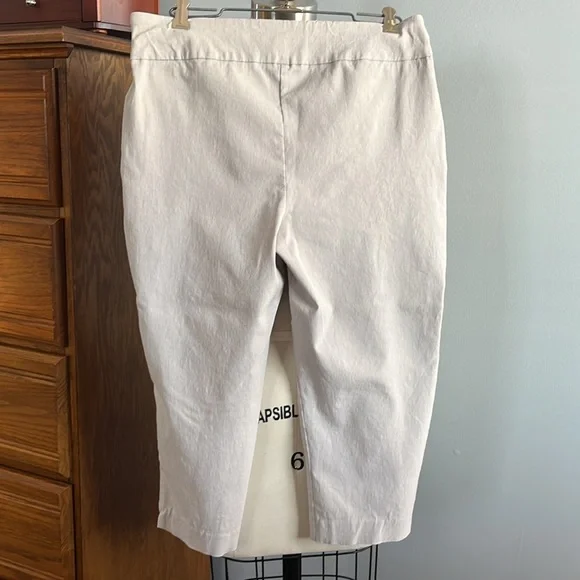 Dana Buchman tan super stretch capris - Picture 2 of 4